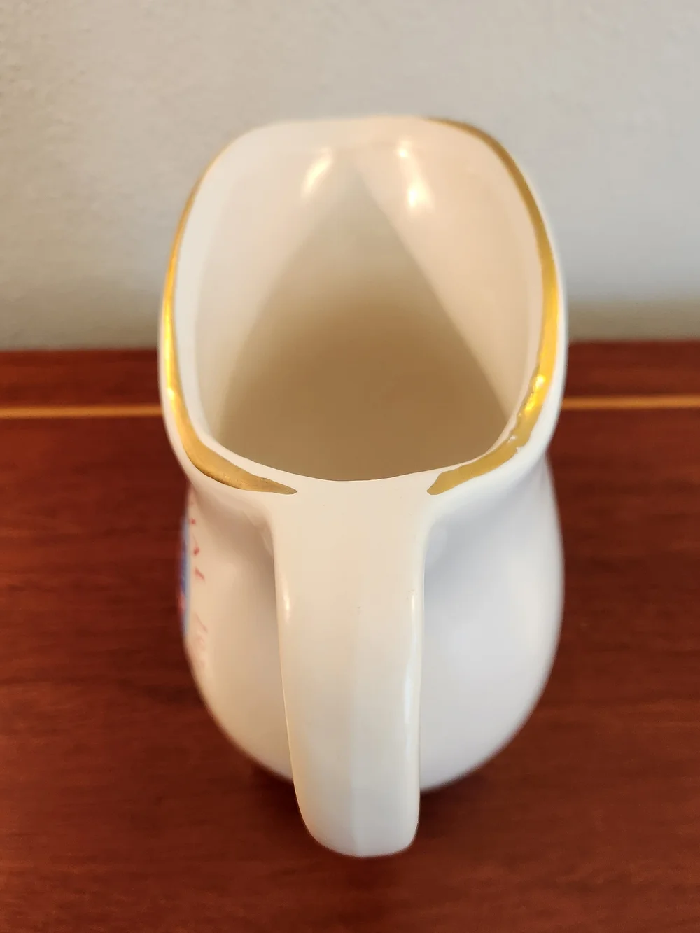 McCoy Vtg Bicentennial 1776-1976 Ceramic Pitcher with Gold Trim